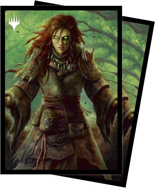 Ultra Pro 100ct Standard Card Sleeves - MTG Commander Legends Baldurs Gate Faldorn, Dread Wolf Herald