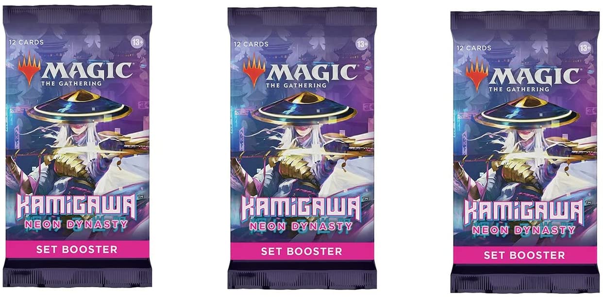 Magic: The Gathering Set Booster Pack Lot - Kamigawa: Neon Dynasty - 3 Collectors Emporium NY Magic: The Gathering Set Booster Pack Lot - Kamigawa: Neon Dynasty - 3 Collectors Emporium NY