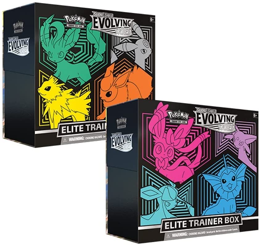 Pokemon TCG: Elite Trainer Box Case - Evolving Skies (Case of 10 - 5 of Each)