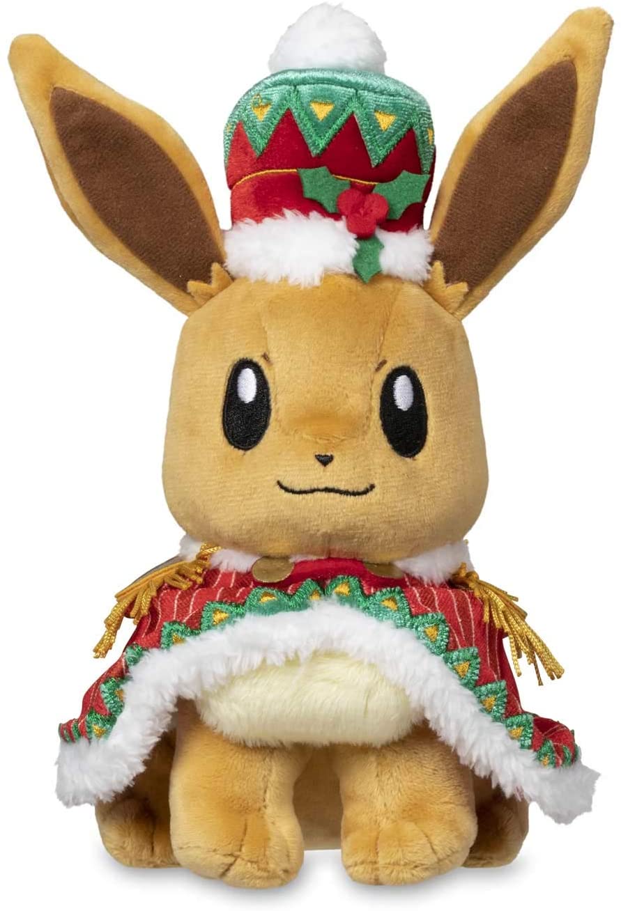 Pokemon 8 Inch Poke Plush - Holiday Extravaganza Eevee