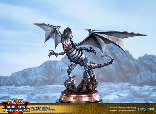 Yu-Gi-Oh! 14 Inch Statue Blue-Eyes White Dragon (Silver Version)