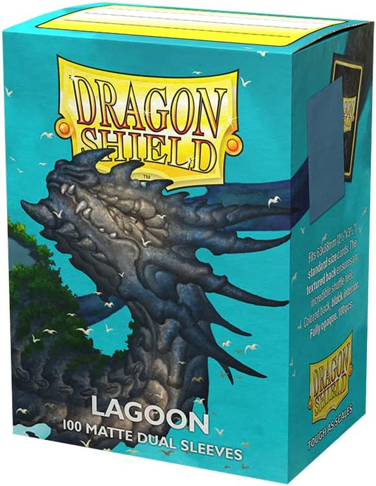 Dragon Shield 100ct Standard Card Sleeves Display Case (10 Packs) - Matte Dual Lagoon