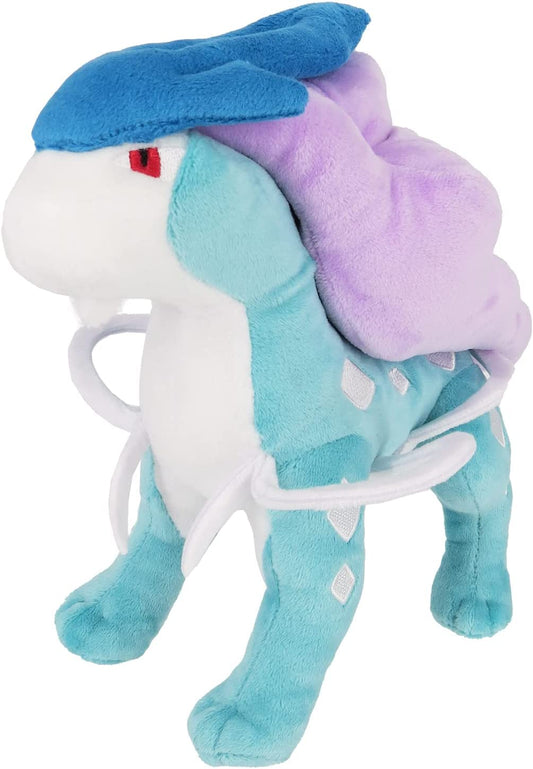 Sanei Pokemon All Star Series - PP64 - Suicune Stuffed Plush, Blue, Purple, 8.5"