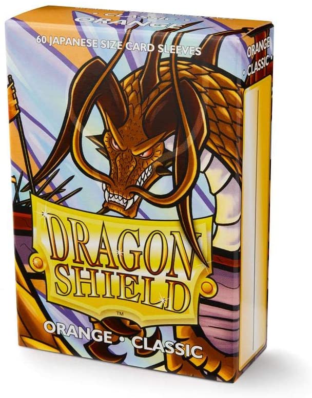 Dragon Shield 60ct Japanese Mini Card Sleeves Display Case (10 Packs) - Classic Orange