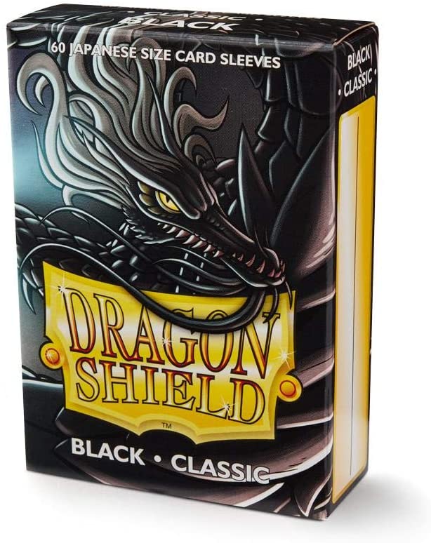 Dragon Shield 60ct Japanese Mini Card Sleeves Display Case (10 Packs) - Classic Black