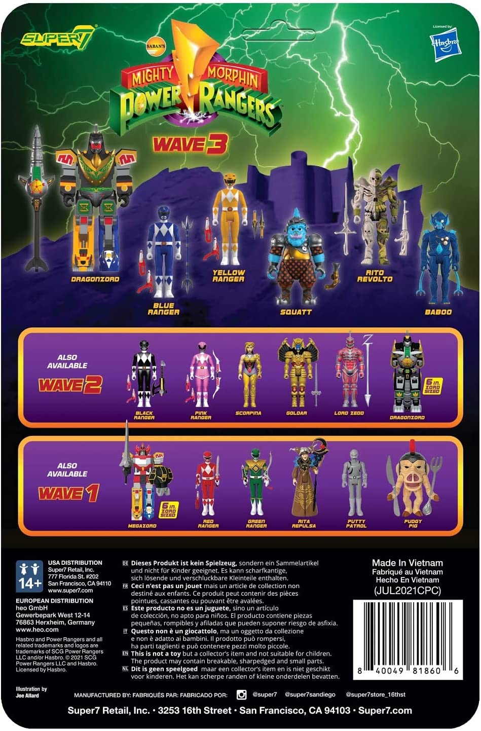 Super7 ReAction Figure - Mighty Morphin Power Rangers - Dragonzord Battle Mode