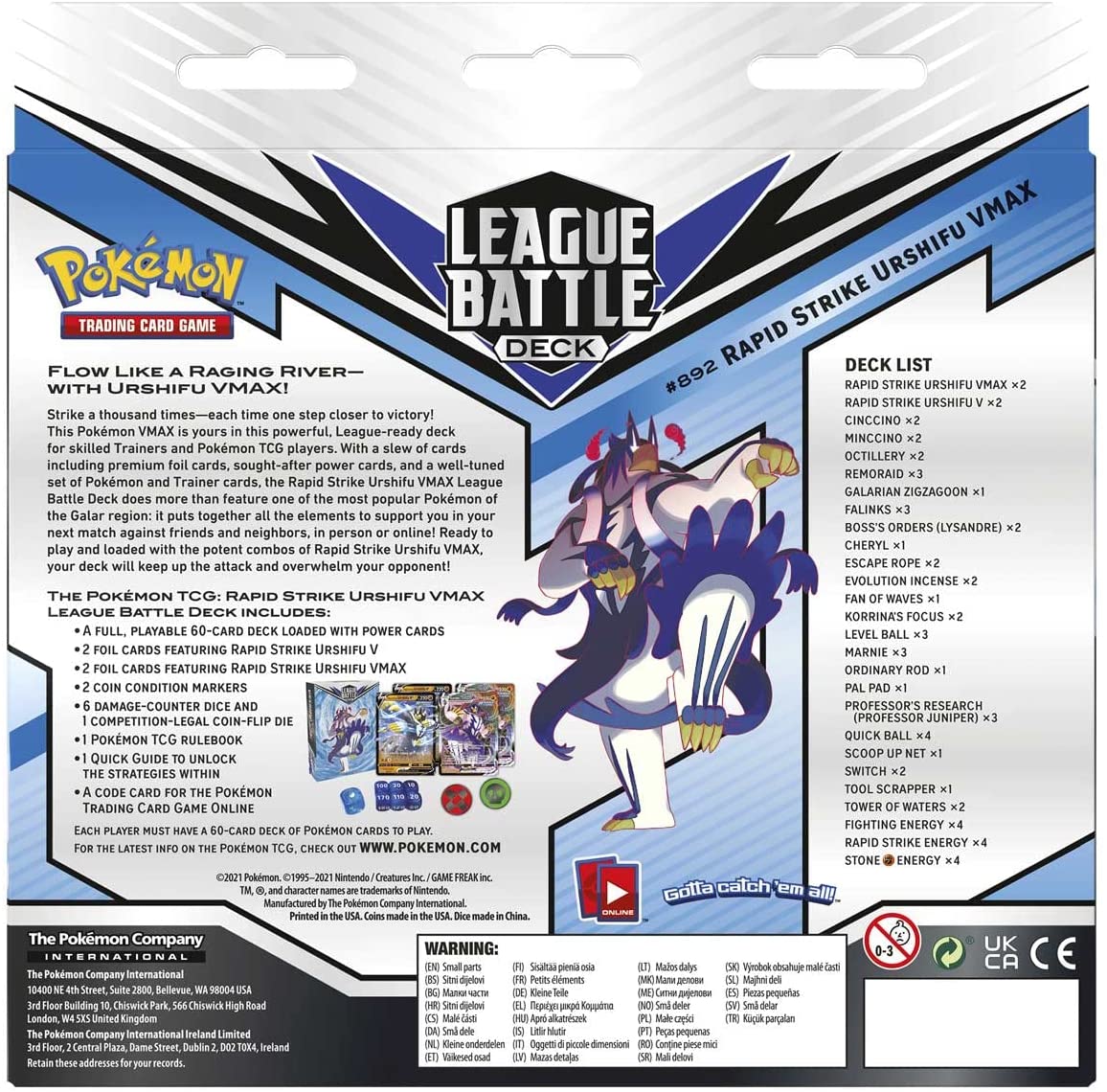 Pokemon TCG: League Battle Deck - Rapid Strike Urshifu VMax