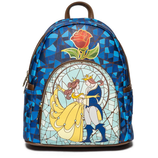 Loungefly Stained Glass Window Mini Backpack - Beauty and the Beast (Entertainment Earth Exclusive)