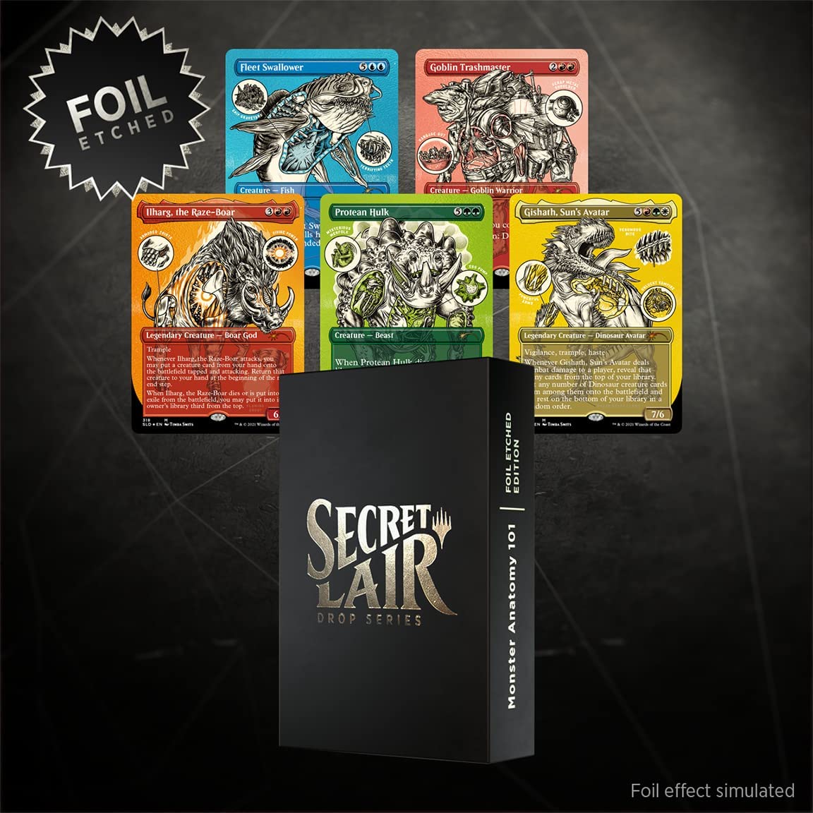 Magic: The Gathering Secret Lair - Etched Foil Edition - Monster Anatomy 101