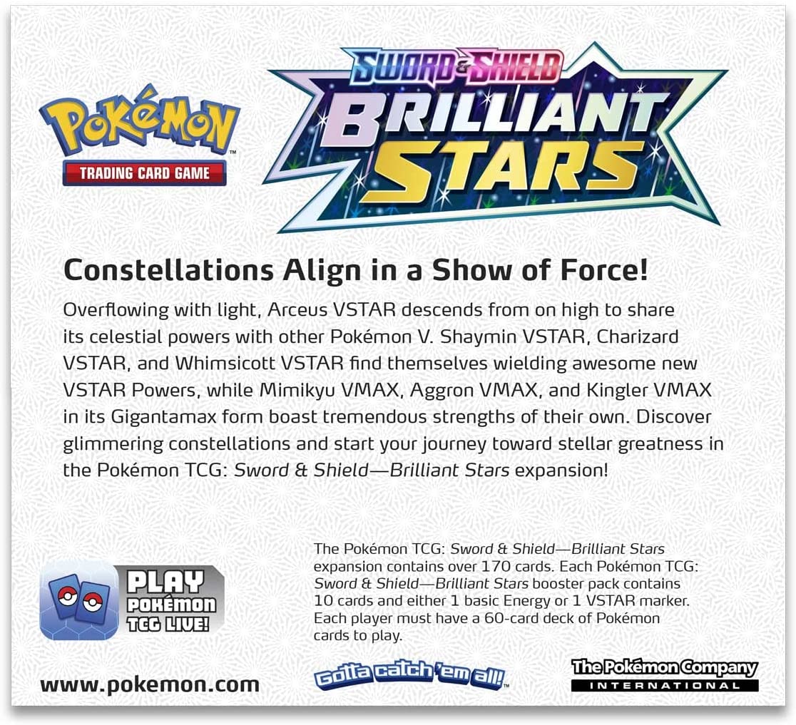 Pokemon TCG: Booster Box Case - Brilliant Stars (Case of 6) Collectors Emporium NY Pokemon TCG: Booster Box Case - Brilliant Stars (Case of 6) Collectors Emporium NY