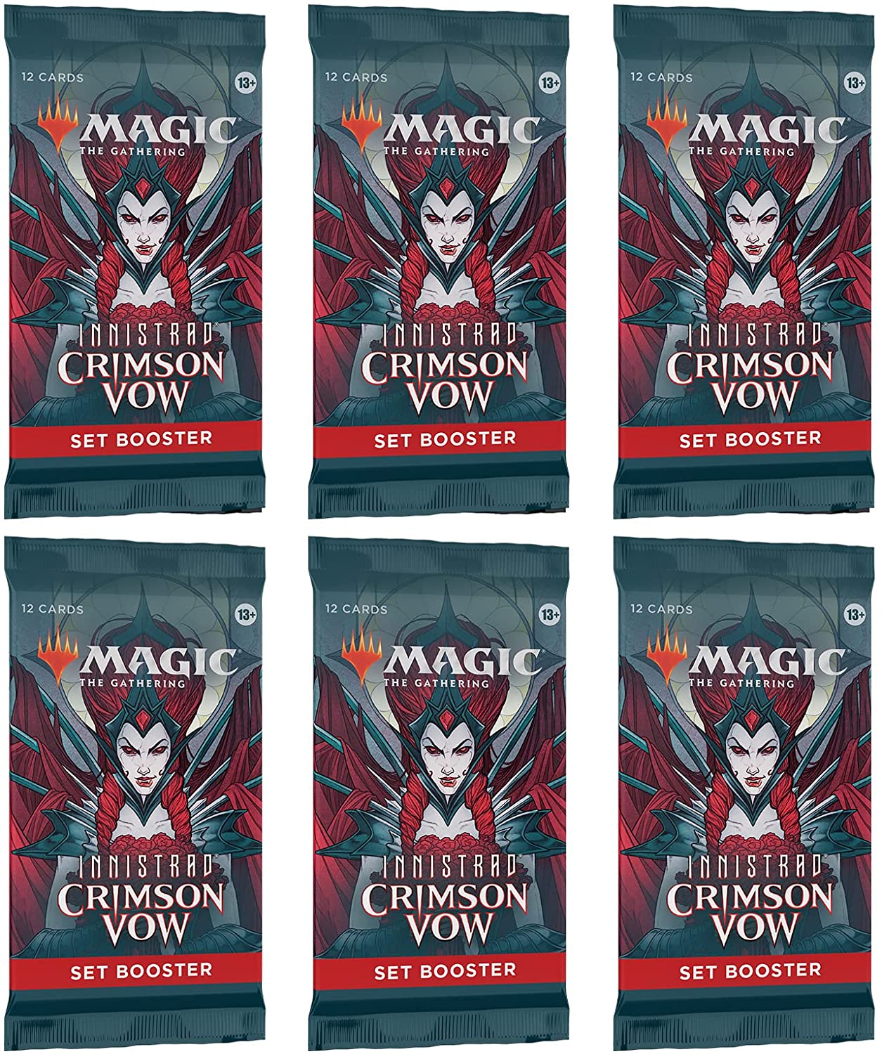 Magic: The Gathering Set Booster Pack Lot - Innistrad: Crimson Vow - 6 Packs