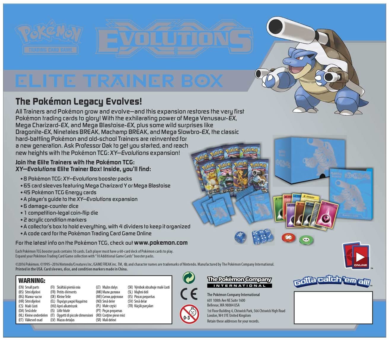 Pokemon TCG: Elite Trainer Box - XY Evolutions (Blastoise)