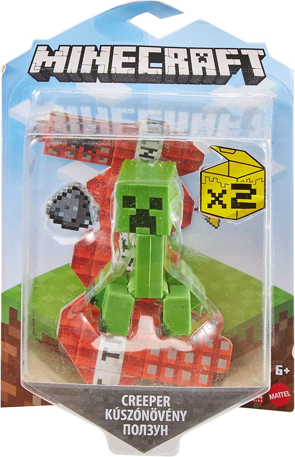 Minecraft 3 Inch Mini Figure - Creeper with Accessory and Craft-a-Block