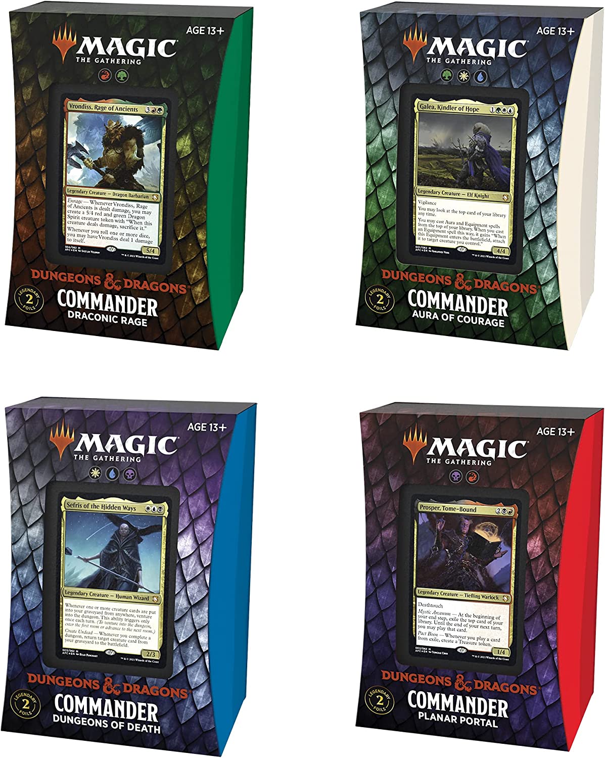 Magic: The Gathering Commander Deck Case - Adventures in The Forgotten Realms: All 4 Decks