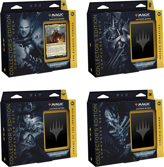 Magic: The Gathering Commander Deck Case - Universes Beyond: Warhammer 40,000 (Foil Collector's Edition) - All 4 Decks