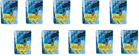 Dragon Shield 60ct Japanese Mini Card Sleeves Display Case (10 Packs) - Matte Sky Blue