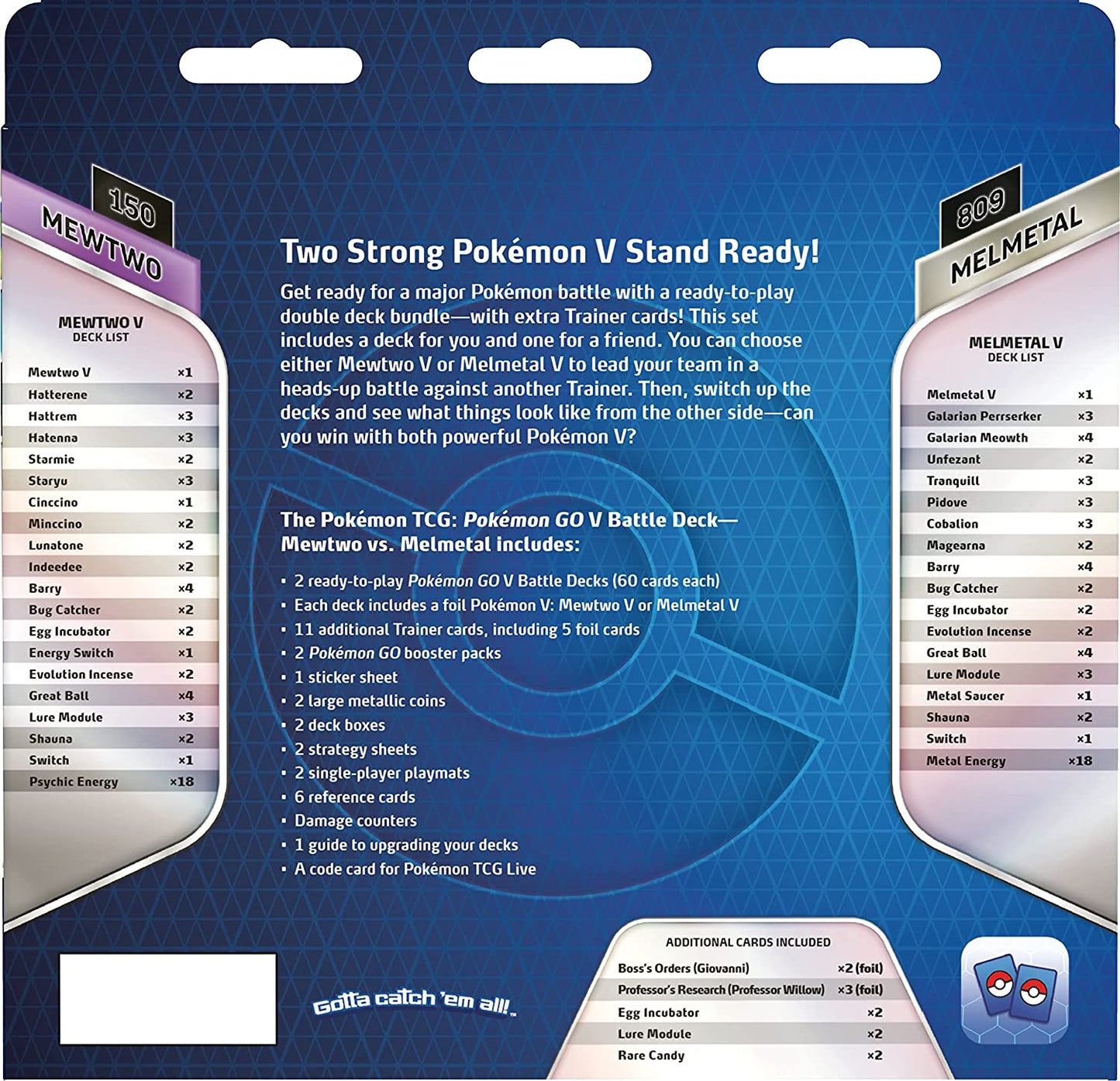 Pokemon TCG: V Battle Deck Bundle Case - Pokemon Go - Mewtwo vs. Melmetal (Case of 6)