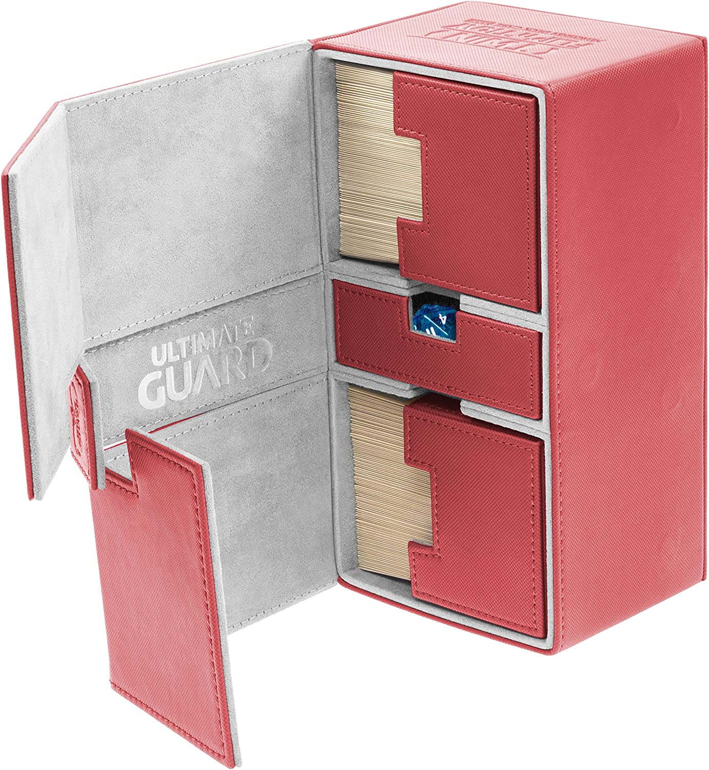 Ultimate Guard 200+ Twin Flip n Tray Deck Case - Red