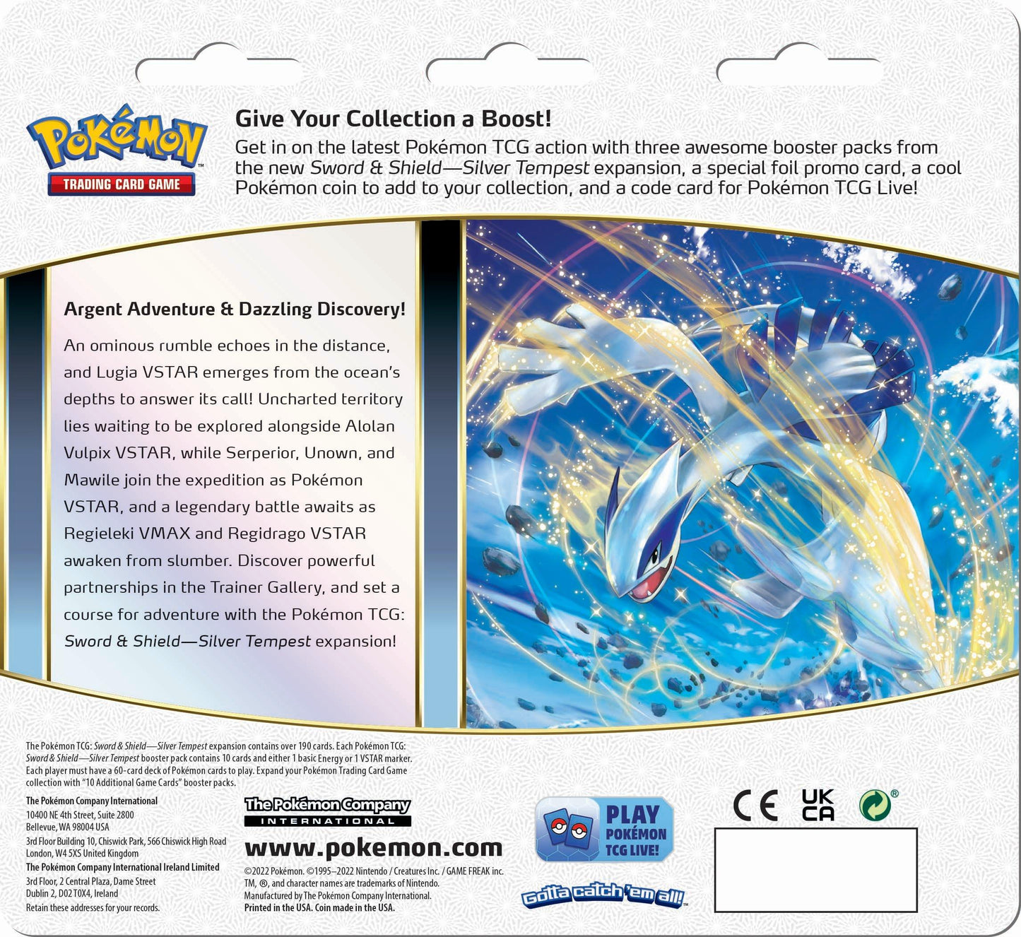Pokemon TCG: 3 Pack Blister - Silver Tempest (Random Promo)