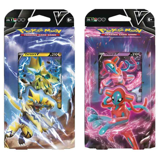 Pokemon TCG: V Battle Deck Display - Zeraora & Deoxys (Display of 8)