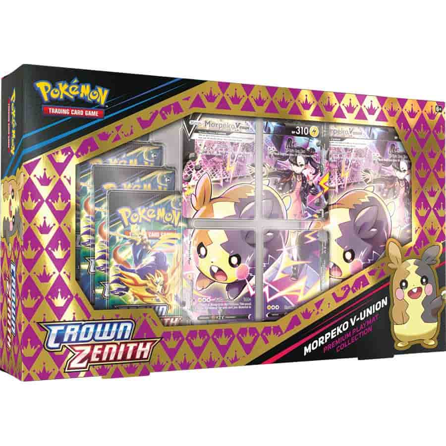 Pokemon TCG: Crown Zenith Playmat Premium Collection Box Case - Morpeko V-Union (Case of 6) - Preorder Ships 04-14-2023